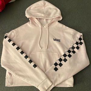 BABY PINK VANS CROP HOODIE